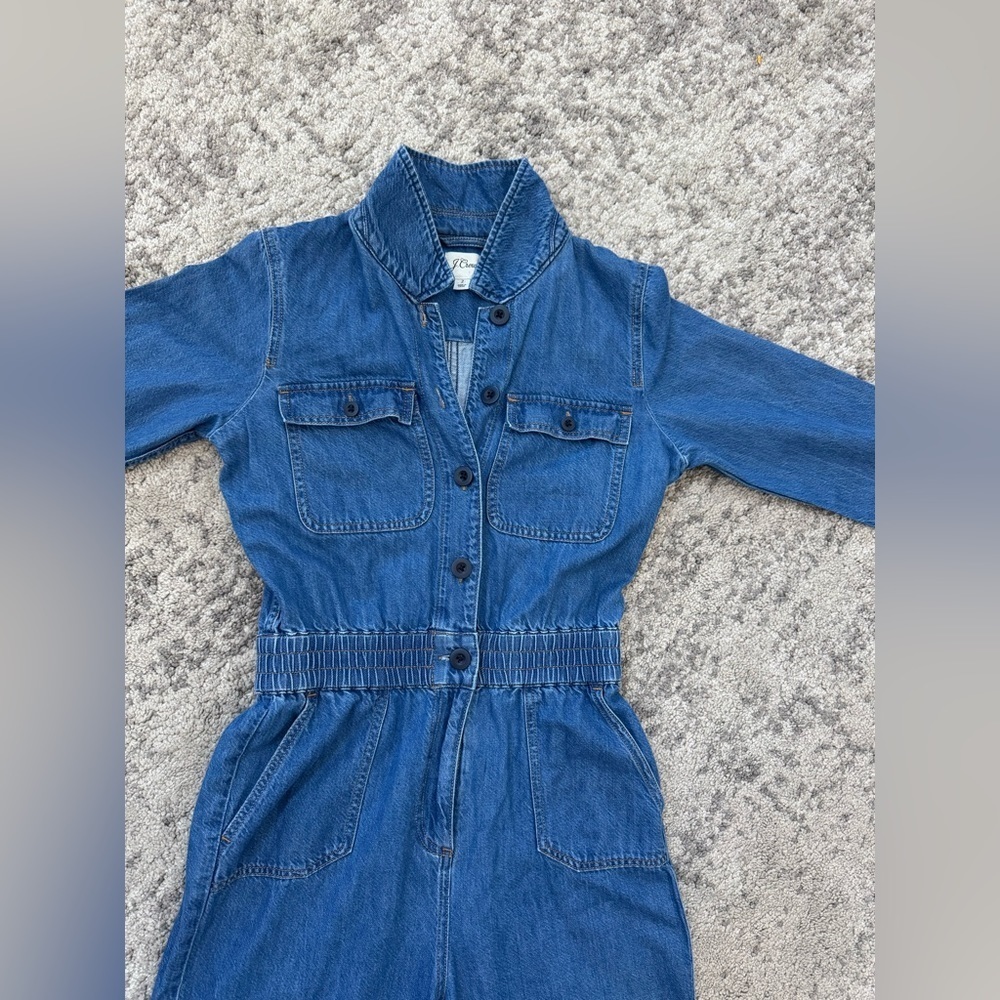 Women’s J.Crew denim jumpsuit size 2 - Picture 8 of 15